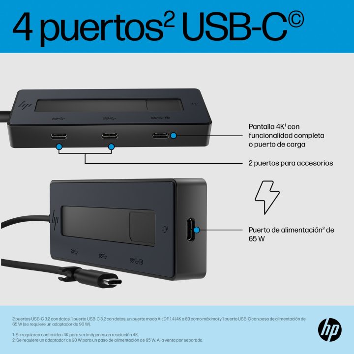 HP Concentrador multiporto USB-C 4K de
