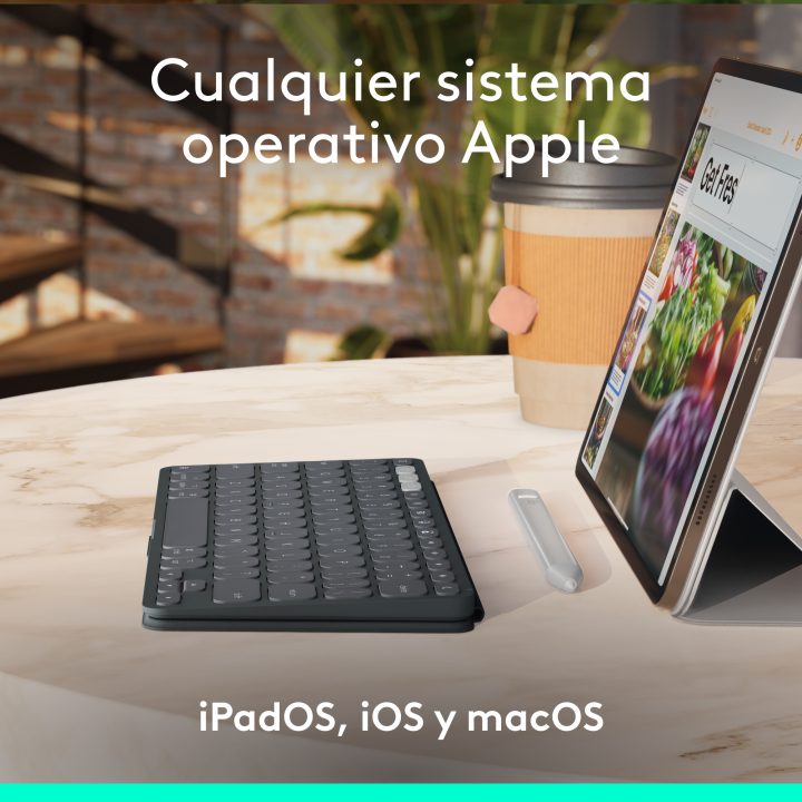 Logitech Keys-To-Go 2, teclado inalámbrico portátil para iPad con…