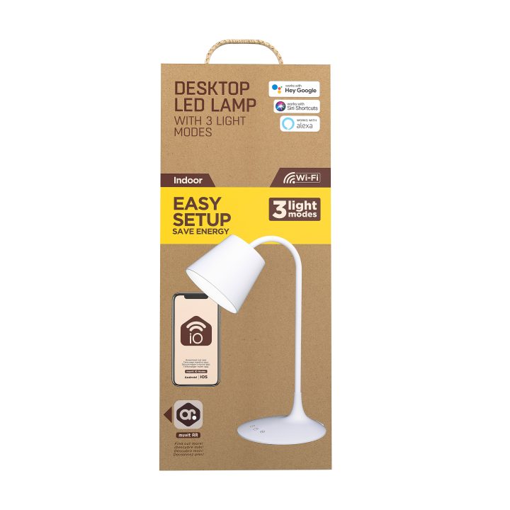 Lâmpada de mesa Muvit io Wi-Fi branca (HSD9035WE-5)