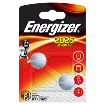 Blister 2 pilas de boton modelo CR2025 Energizer E301021501…