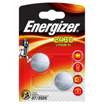 Blister 2 pilas de boton modelo CR2430 Energizer E300830301