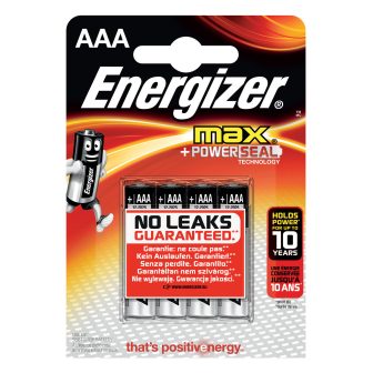 Blister 4 pilas max tipo LR03 (aaa) Energizer E301532000