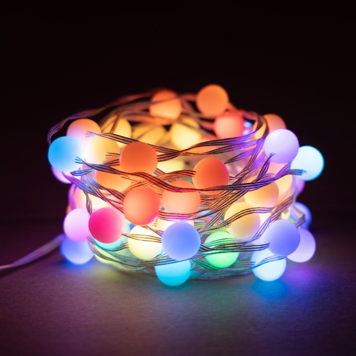 Guirlanda de luz Muvit io Wi-Fi dreamcolor mini globo RGB 10m…