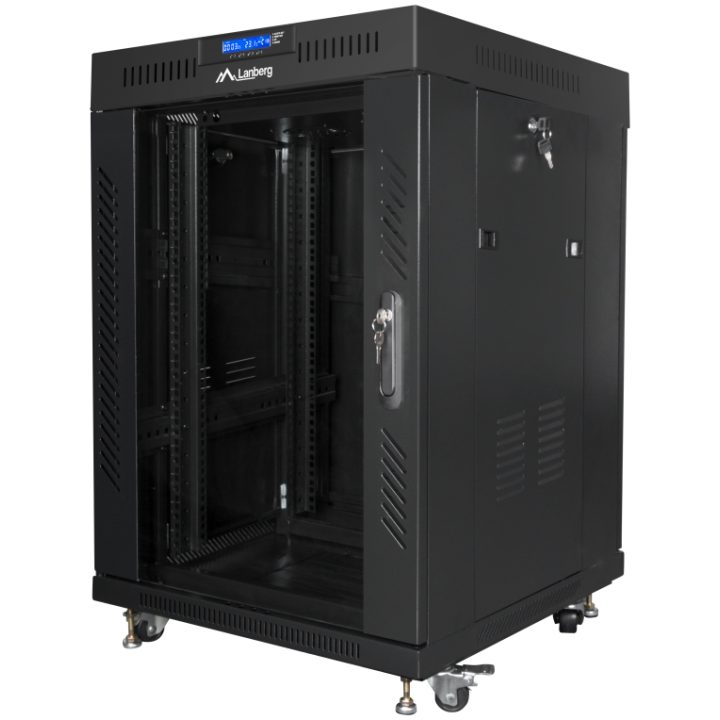 Lanberg FF01-6615-12BL 15U Rack Cabinet Free-standing Black