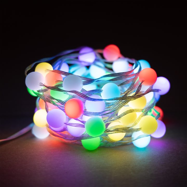 Guirnalda luces Muvit io Wi-Fi dreamcolor mini globo RGB 10m…