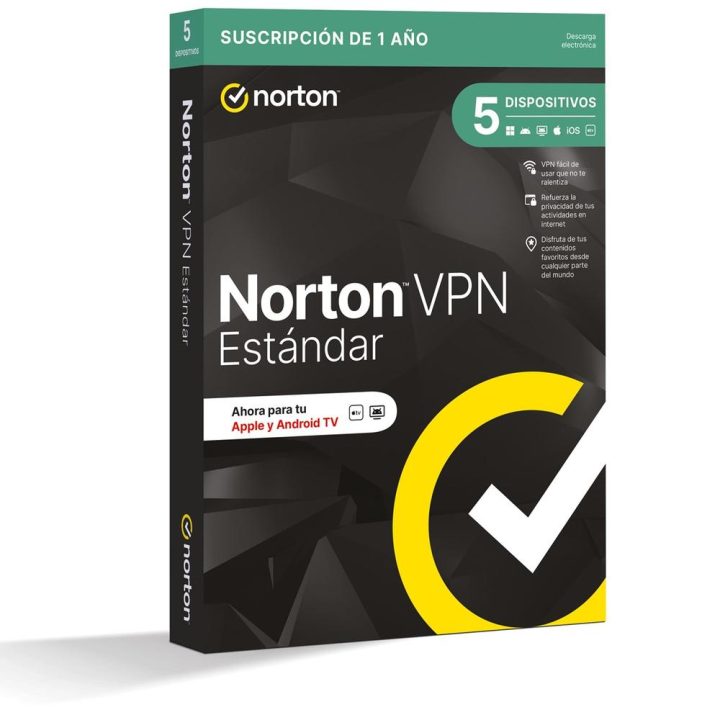 Norton VPN Standard ES 1 User 5 Devices 1 Year ESD Electronics…
