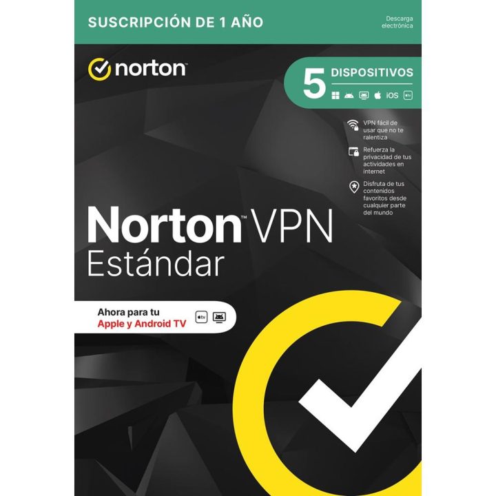 Vpn Norton vpn standard es 1 usuario 5 dispositivos 1 año ESD…