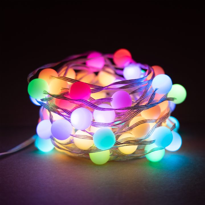 Guirnalda luces Muvit io Wi-Fi dreamcolor mini globo RGB 10m…