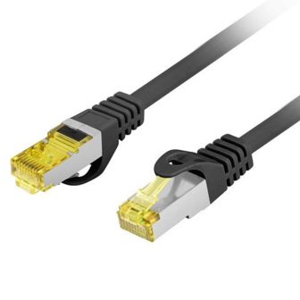 Cabo de rede Lanberg patch cord cat.6a s-FTP LSZH cu 1m preto fluke…