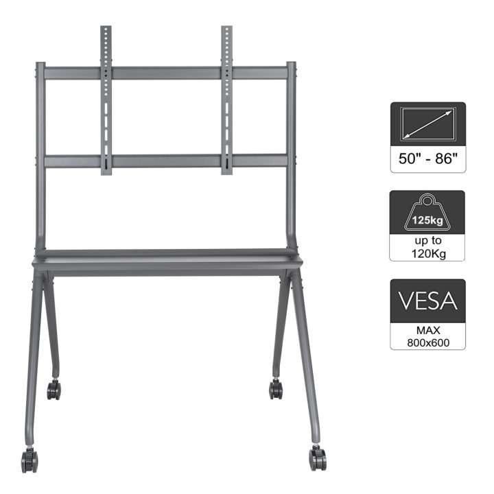 Ewent EW1542 Digital Signage Floor Stand 2.18 m (86") Black