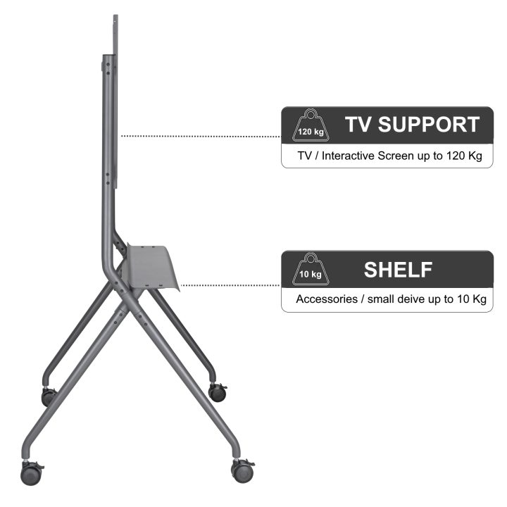 Ewent EW1542 soporte para pantalla de señalización 2,18 m (86") Negro