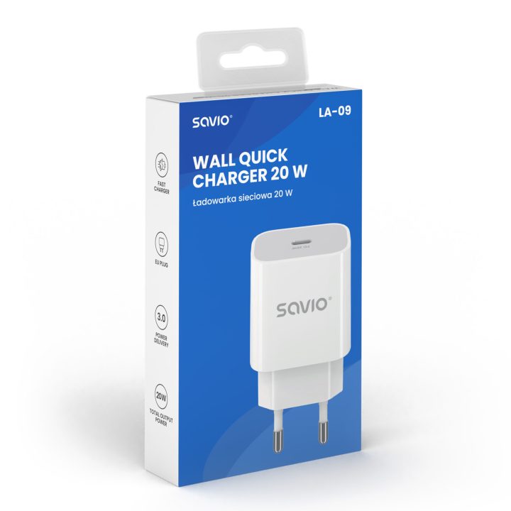 Cargador savio 20W la-09
