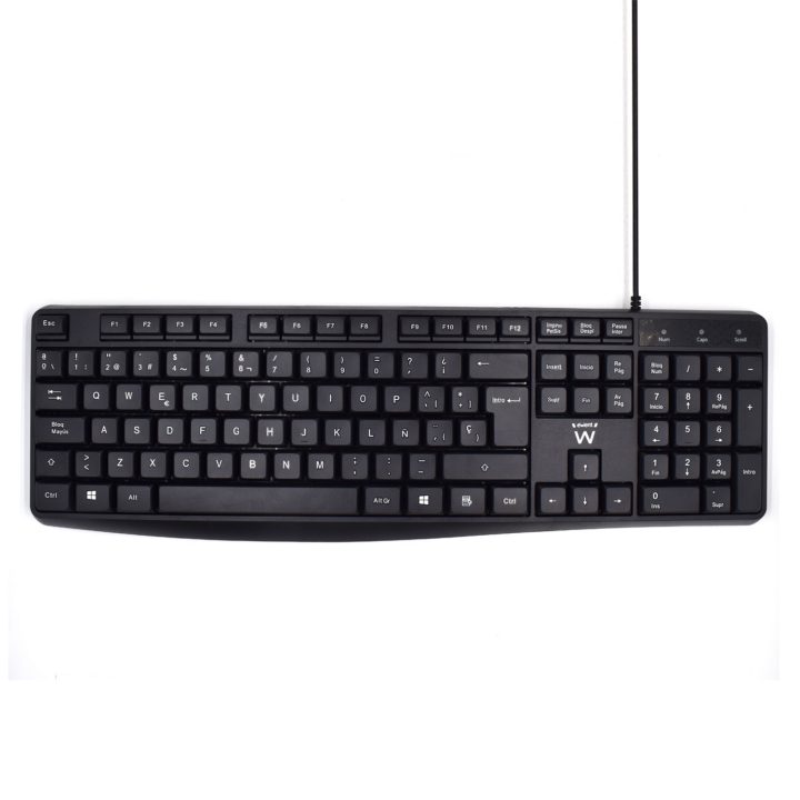 Ewent EW3001 Office Keyboard USB QWERTY Spanish Black
