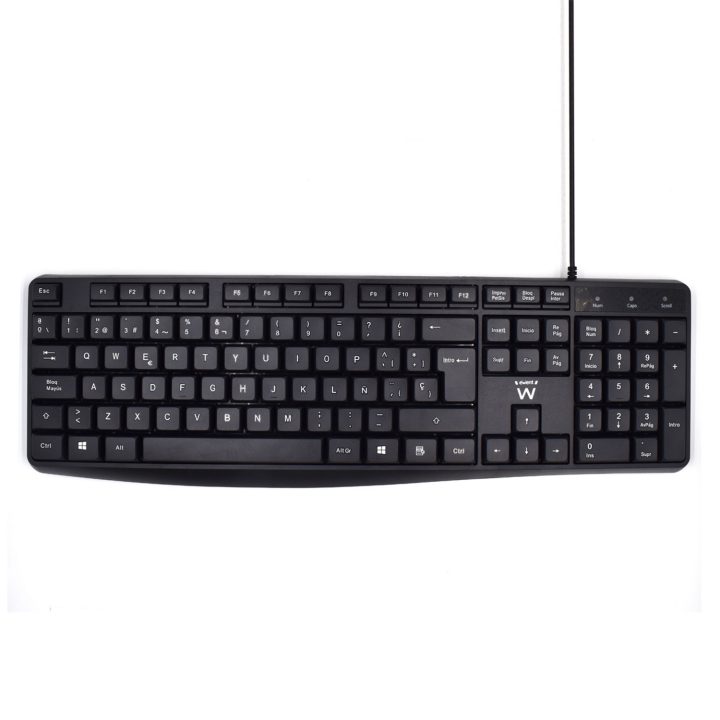 Ewent EW3001 Office Keyboard USB QWERTY Spanish Black