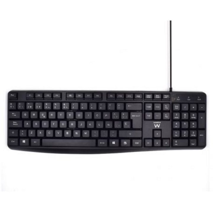 Ewent EW3001 teclado Oficina USB QWERTY Español Negro