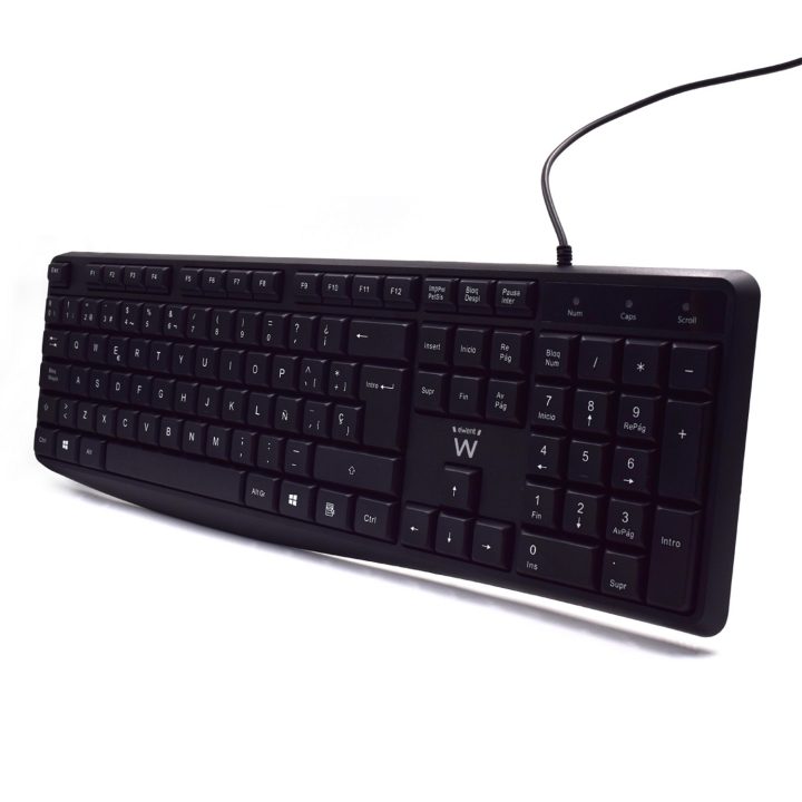 Ewent EW3001 Office Keyboard USB QWERTY Spanish Black