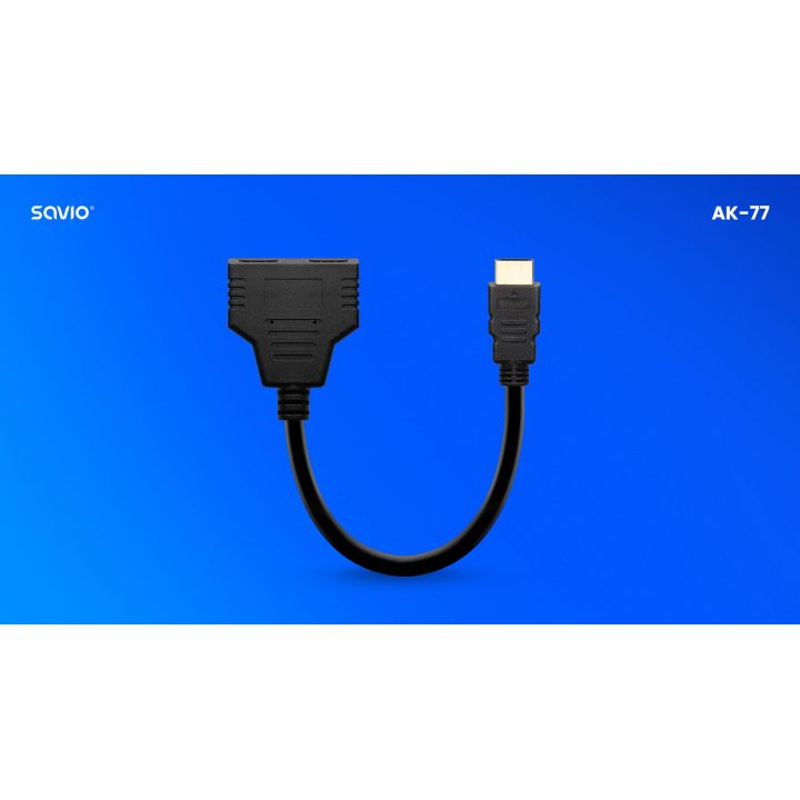 HDMI (M) to HDMI (F) Adapter Savio AK-77 (SAVAK-77)