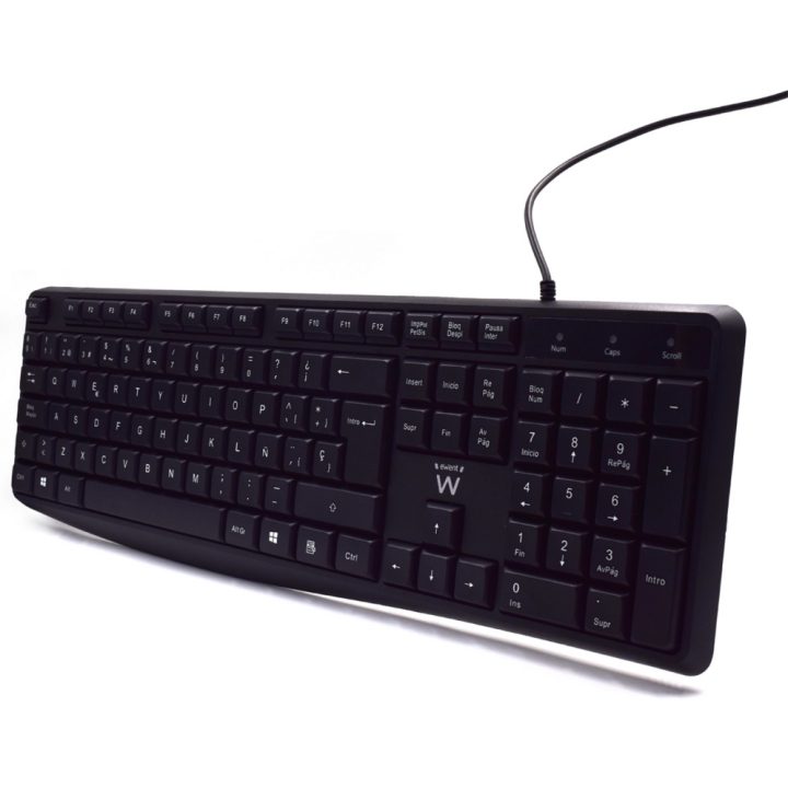 Ewent EW3001 Office Keyboard USB QWERTY Spanish Black