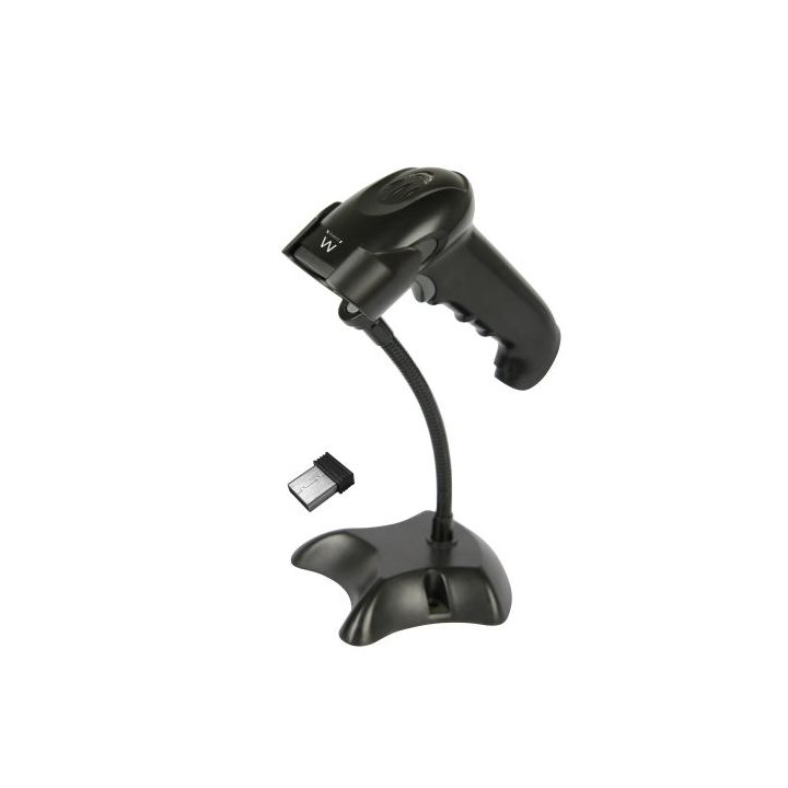 Ewent EW3431 Barcode Scanner Portable 1D/2D Barcode Reader LED Black