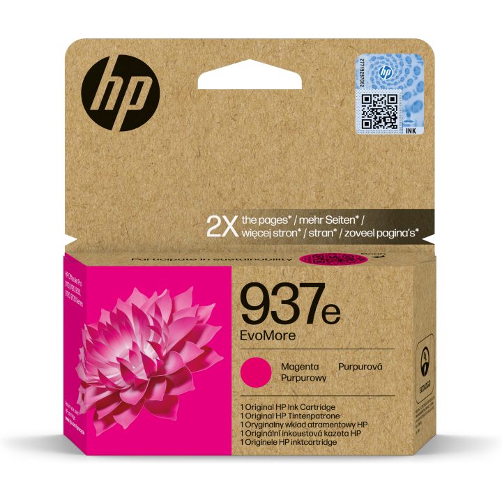 HP Original EvoMore 937e Magenta Ink Cartridge