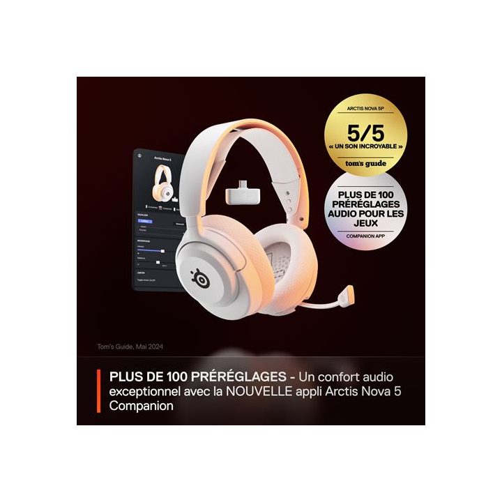 SteelSeries Headphones - Arctis Nova 5 White (61671)