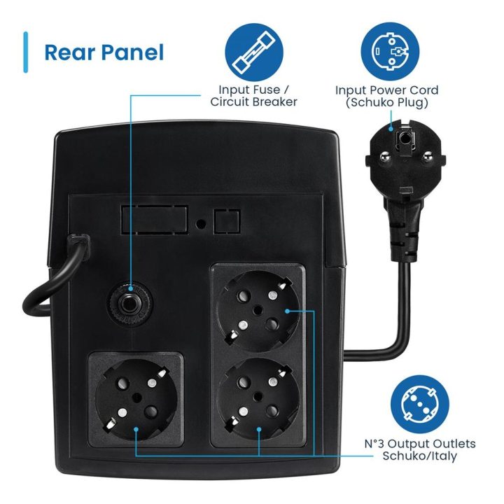 Ewent EW3997 Uninterruptible Power Supply (UPS) Line-Interactive 1.3…