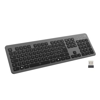 Ewent EW3296 Universal Wireless RF + USB QWERTY Spanish Keyboard…