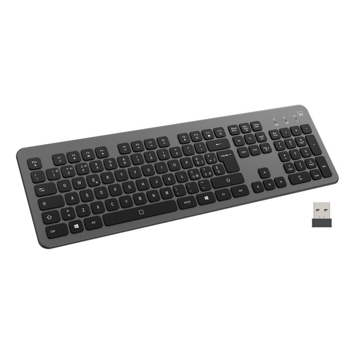Ewent EW3296 Universal Wireless RF + USB QWERTY Spanish Keyboard…