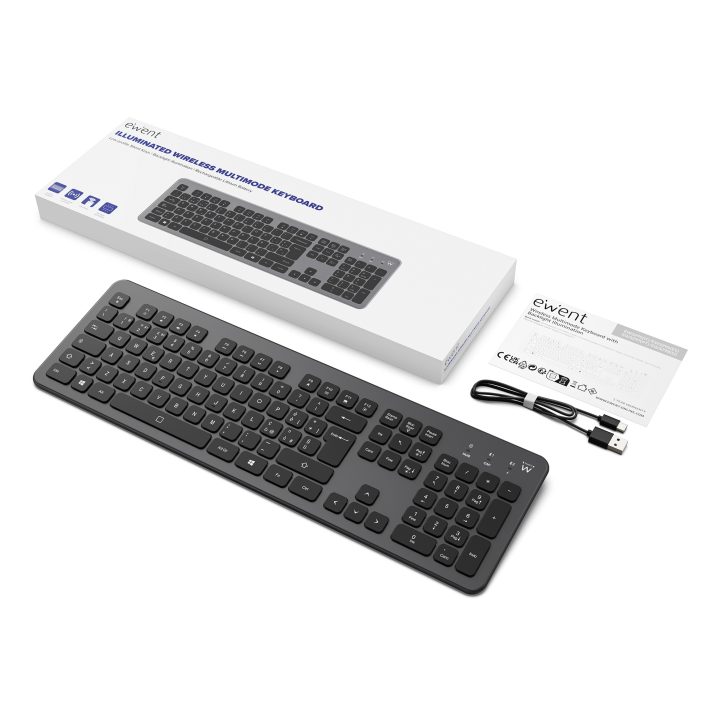 Ewent EW3296 Universal Wireless RF + USB QWERTY Spanish Keyboard…