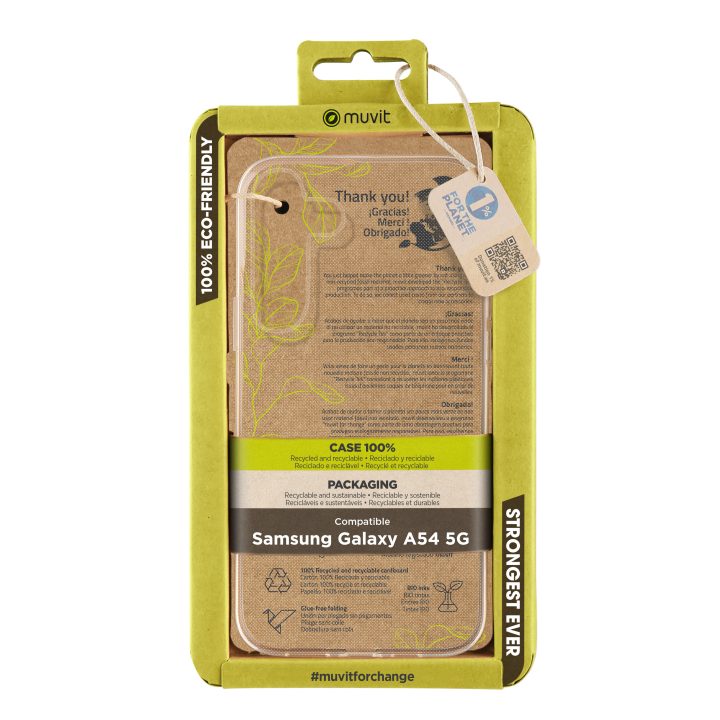 Capa Muvit recycletek para Samsung Galaxy A54 5G transparente…
