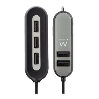 Ewent EW1355 cargador de dispositivo móvil Universal Negro, Gris…