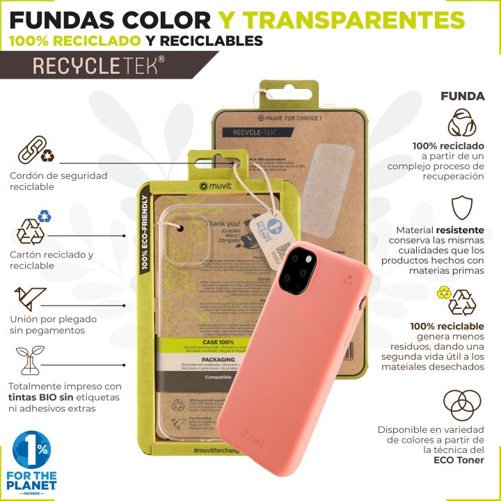Capa Muvit recycletek para Samsung Galaxy A54 5G transparente…