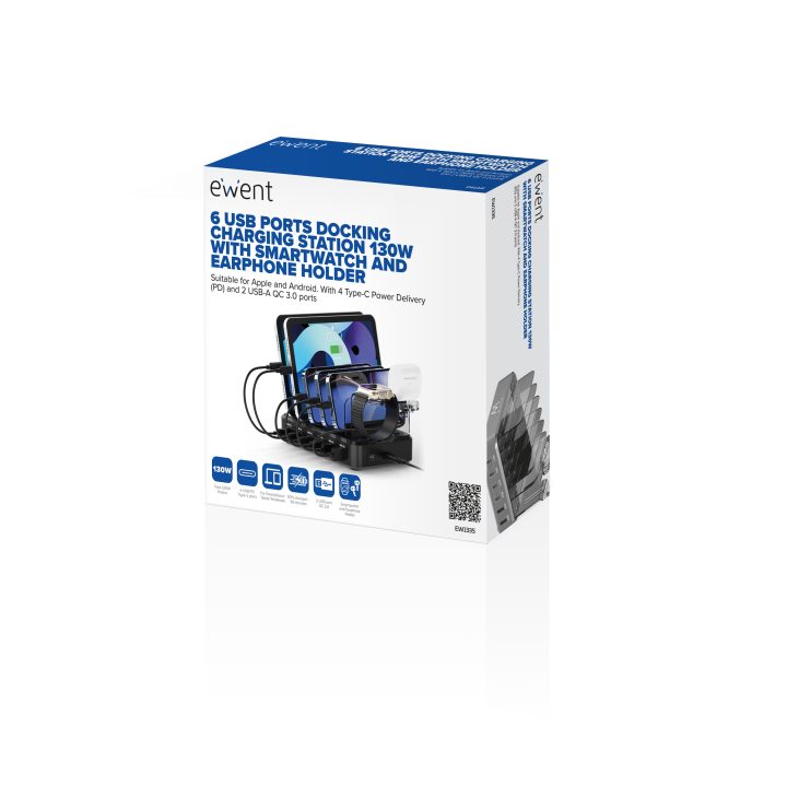 Ewent EW1335 Universal Mobile Device Charger Black AC Fast Charging…