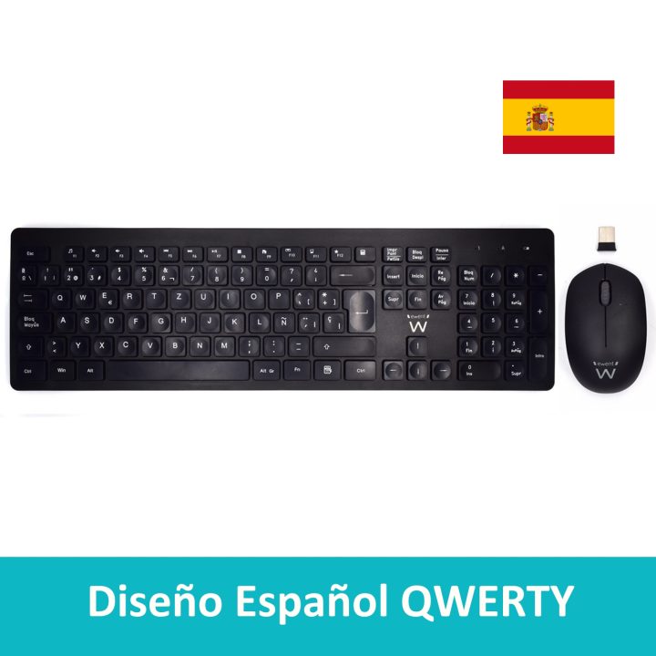 Ewent EW3256 Keyboard Mouse Included Universal RF Wireless QWERTY…
