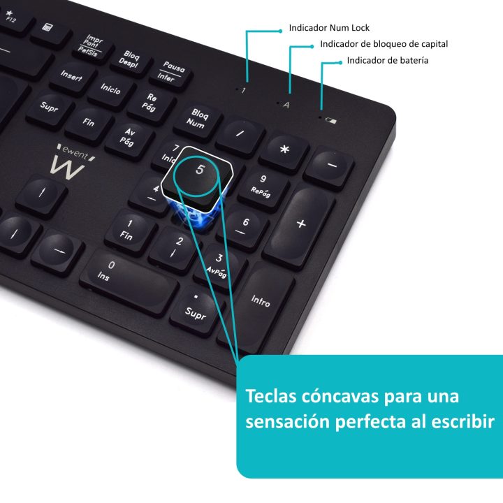 Ewent EW3256 teclado rato incluído RF universal sem fios QWERTY…