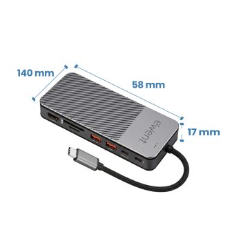 Ewent EW1156 base para portátil e replicador de portas Com fio USB…
