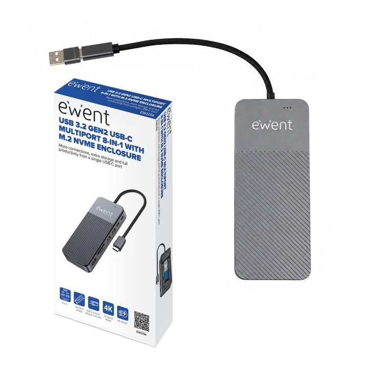 Ewent EW1156 base para portátil e replicador de portas Com fio USB…