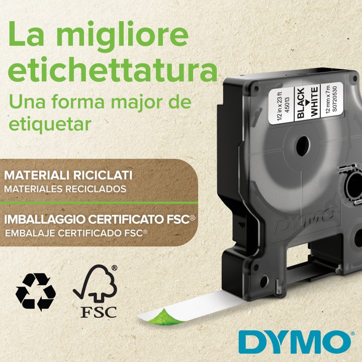 DYMO D1 authentic labels | black print on clear background | 9 mm × 7…