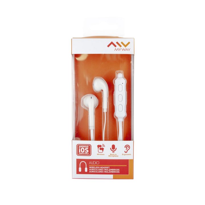 Auscultadores Myway MWHPH0023 sem fios brancos