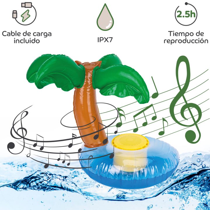 Myway Floating Palm Tree Speaker Floating Bluetooth Speaker…