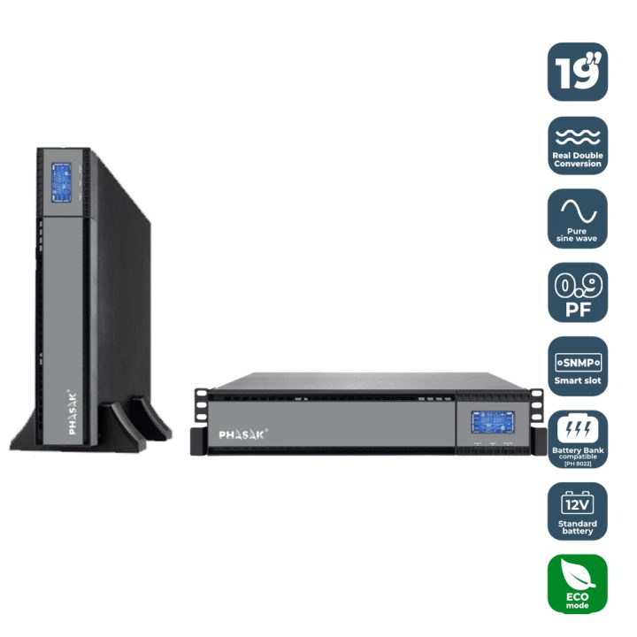UPS Phasak 3000VA rack online dupla conversão PH 9330 3KVA