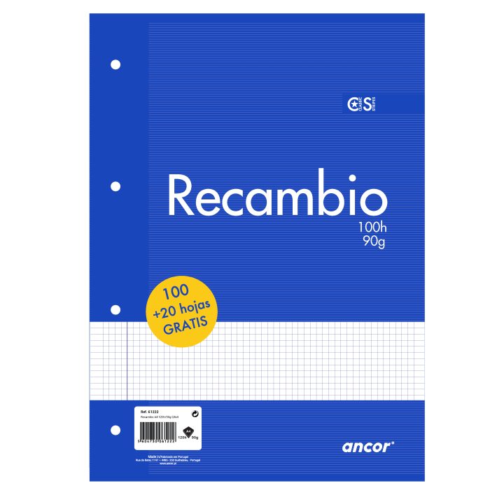 Ancor 061222 A4 Refill 100+20 Sheets 90g Q4X4 4 Holes