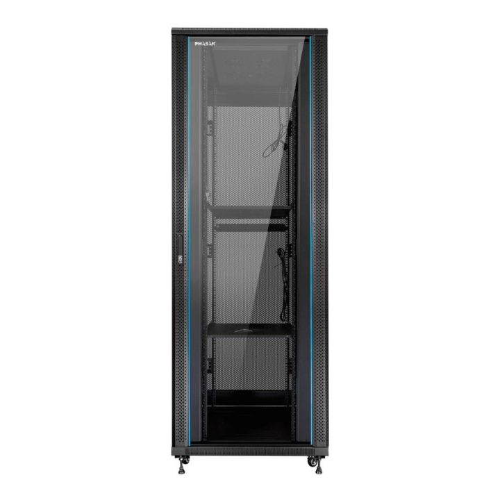 Phasak pro 47U 19-inch floor rack cabinet 800x1000 black assembled…