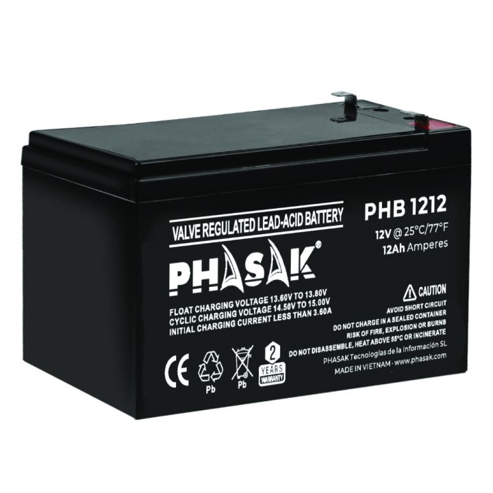 Bateria Phasak PHB 1212 compatível para UPS 12Ah 12V chumbo-ácido