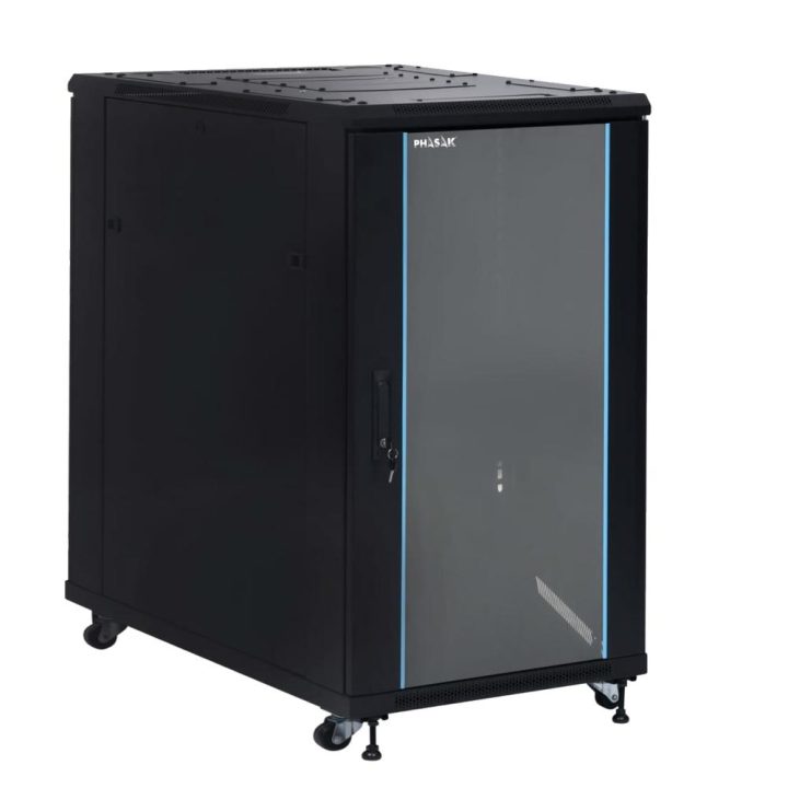 Armário rack de chão 19 polegadas Phasak pro 22U preto 600X1000…