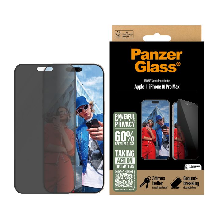PanzerGlass ® 2-Way Privacy Screen Protector iPhone 16 Pro Max |…