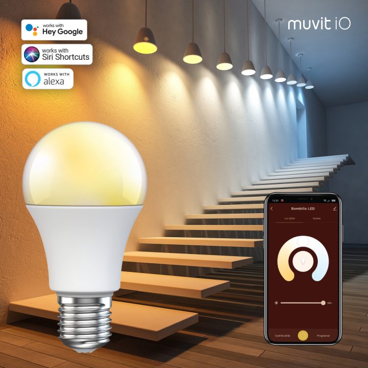 Muvit io A60 E27 8W CCT Bulb (A60 CCT 806LM)
