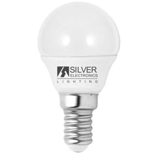 Bombilla LED Silver electronic eco esferica 5W 35W-E14-3000K-436…
