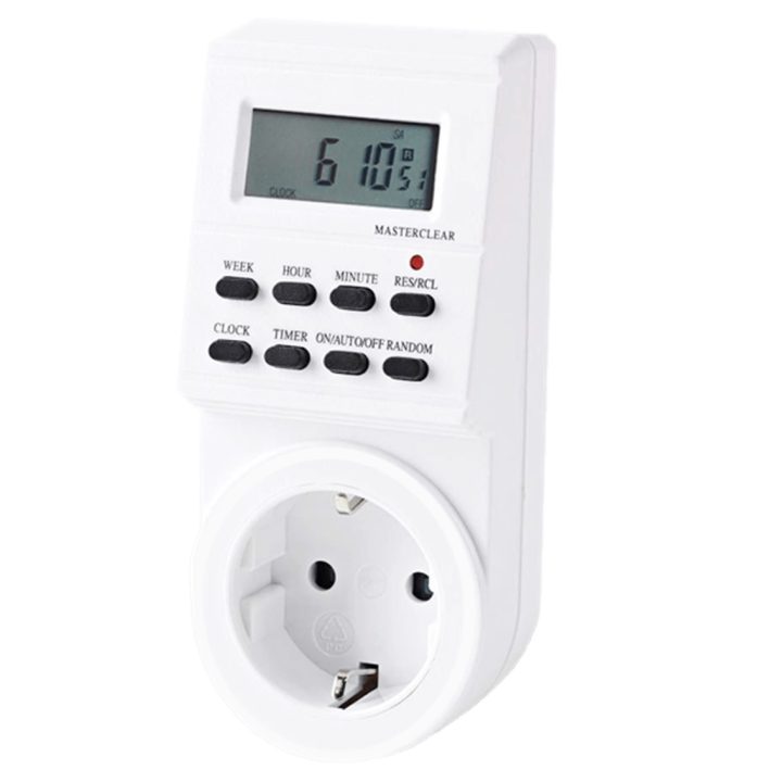 Silver electronic digital weekly timer - 3600W-250V-16A-50Hz-IP 20 -…