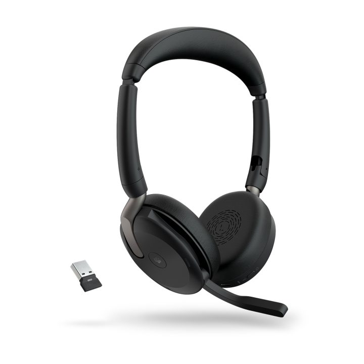 Auscultadores de diadema sem fios Jabra Evolve2 65 Flex…